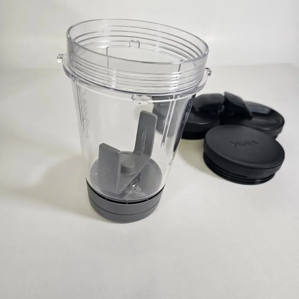Ninja Foodi 14oz Smoothie Cup & Storage Lid SS351 SS100 SS350 + 2 Sip & Seal Lid